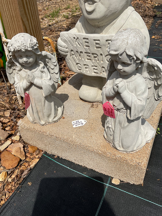 Praying angel concrete