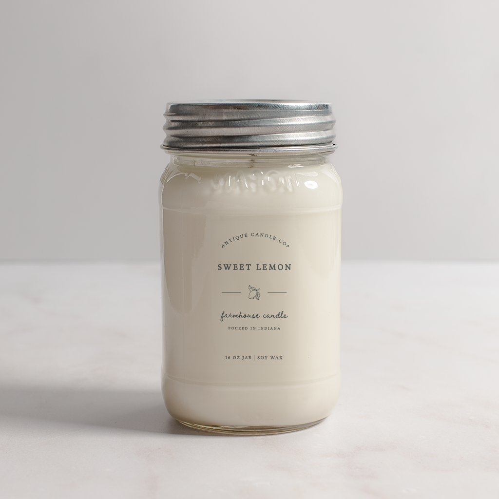Sweet Lemon - Soy Wax Mason Jar Candle