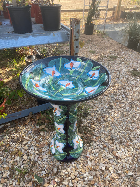 Talavera Birdbath