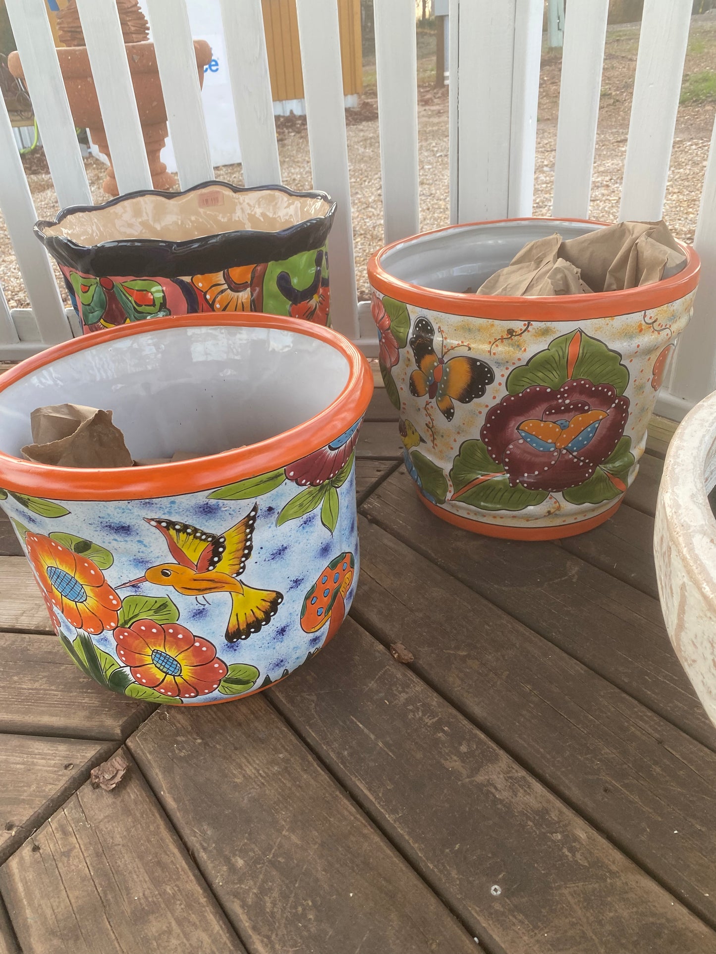 Butterfly Talavera pot