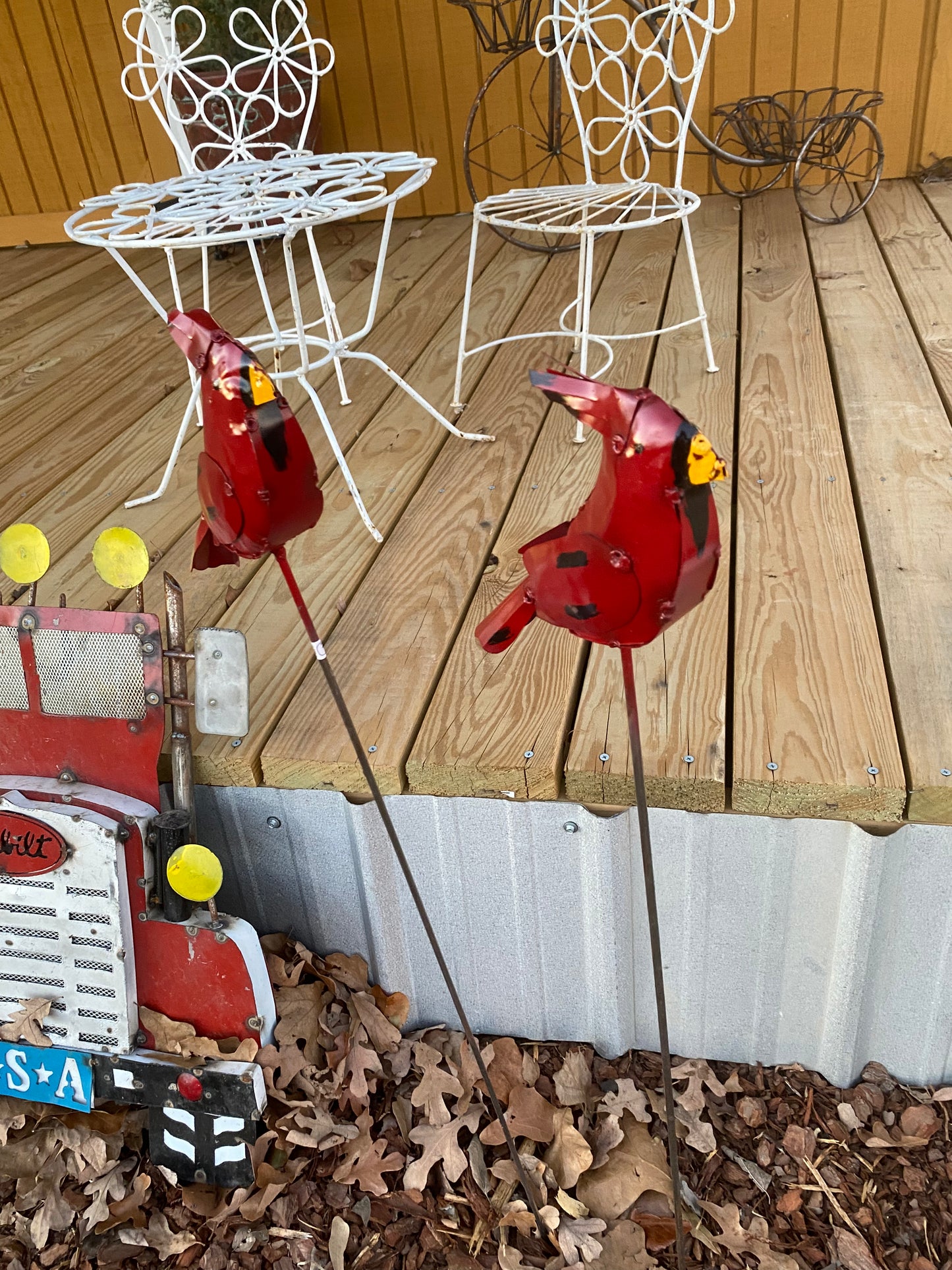 Cardinal on stick