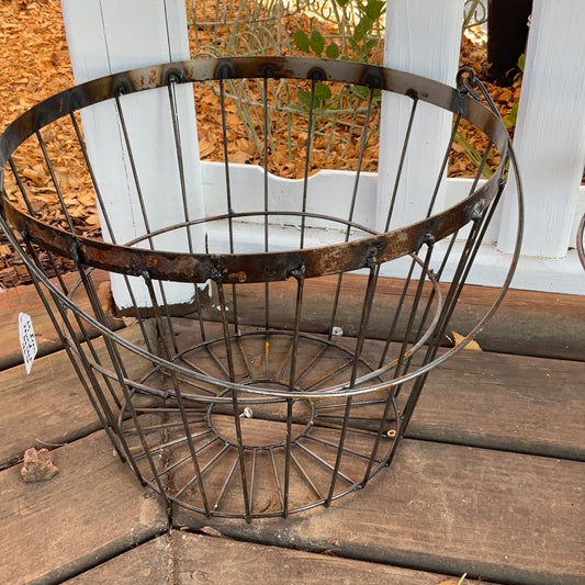 Large iron round basket