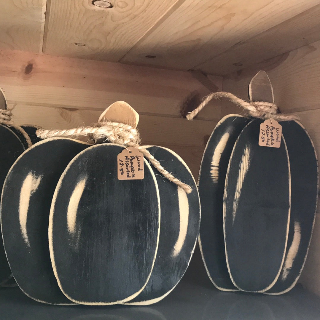 Wood pumpkin assorted