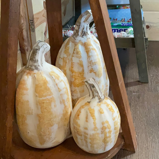 Clay Decorative Pumpkin Set