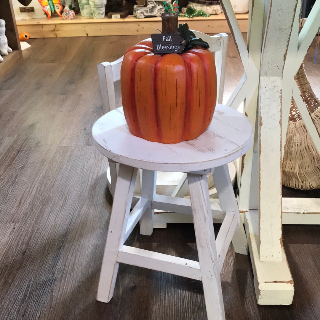 White wood stool