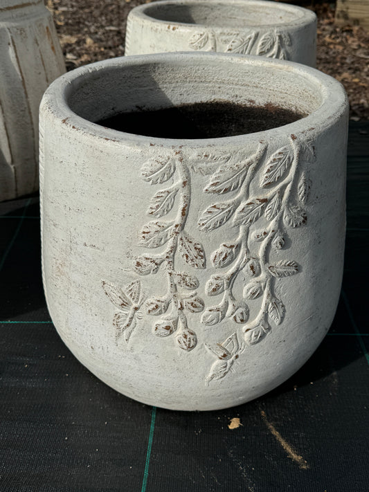 white planter pot