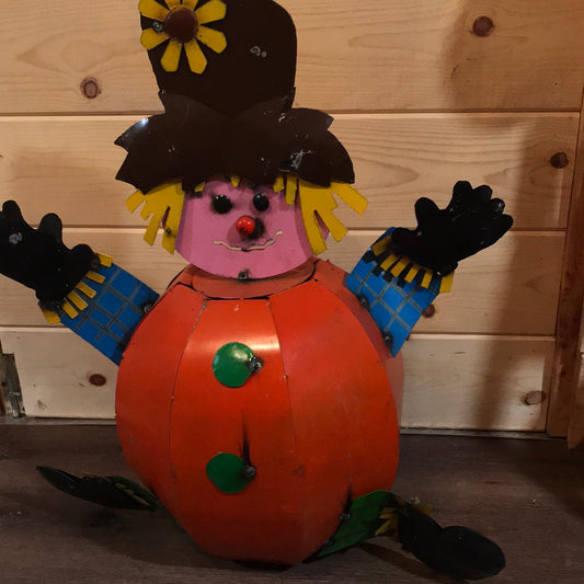 Baby pumpkin scarecrow