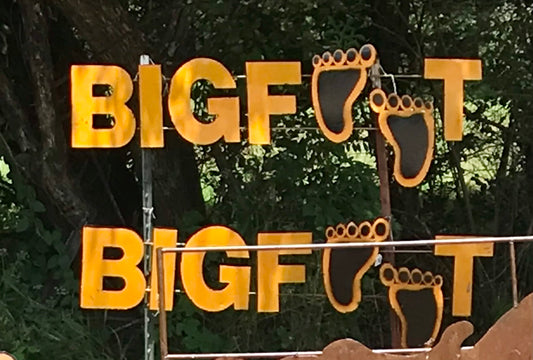 Bigfoot letter sign