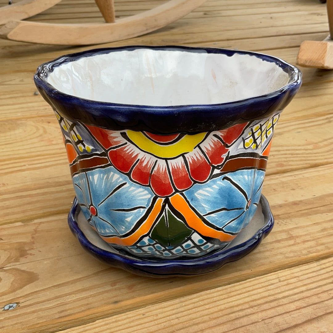 Sm Talavera pot with drain