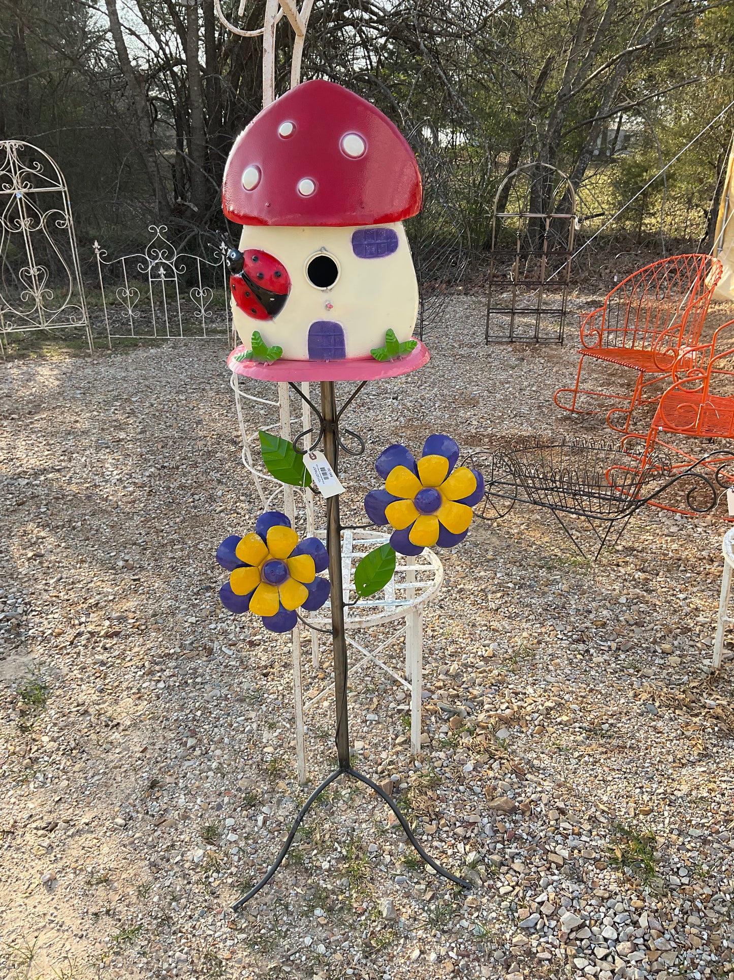 Birdhouse Mushroom w/Stand Large