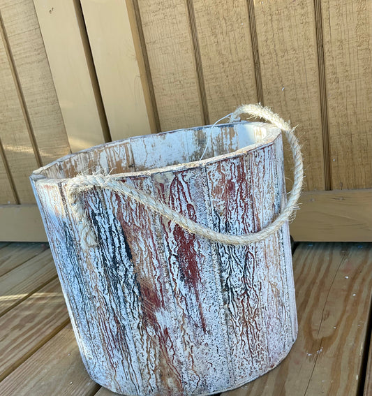 Wood Bucket w/rope