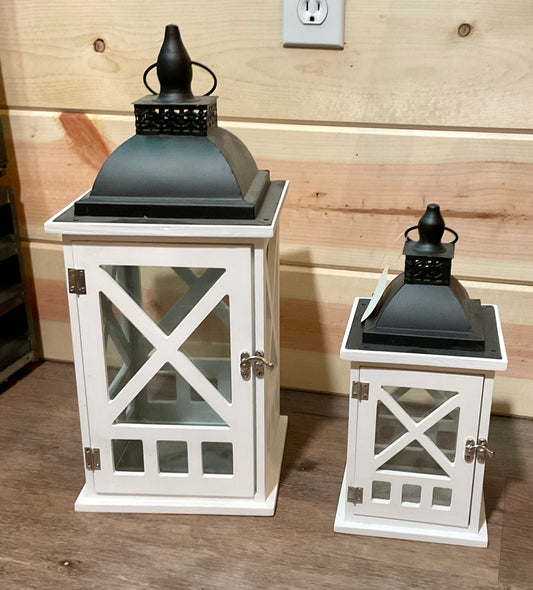 Wood Cross Lantern