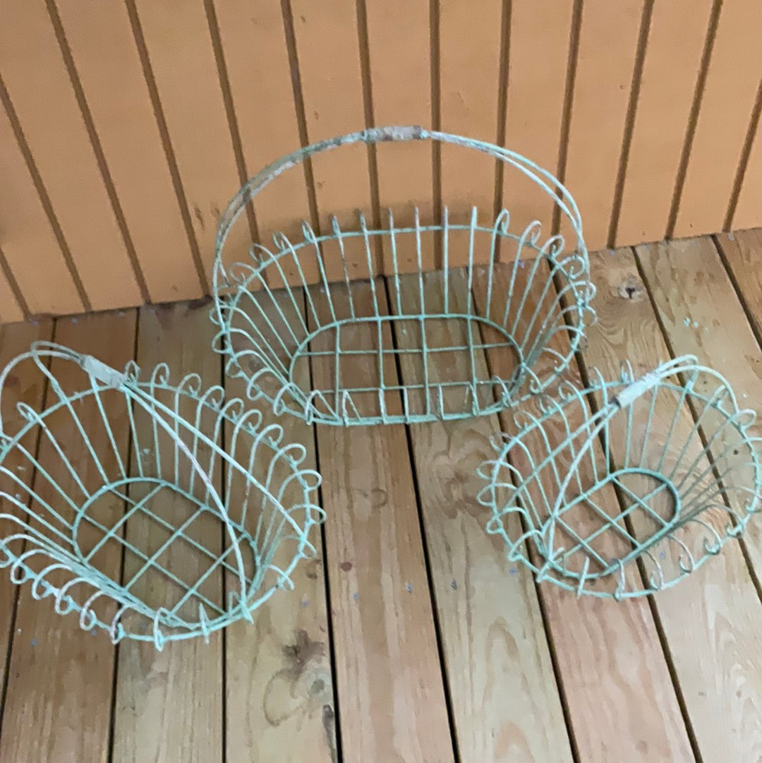 Green Oval Baskets