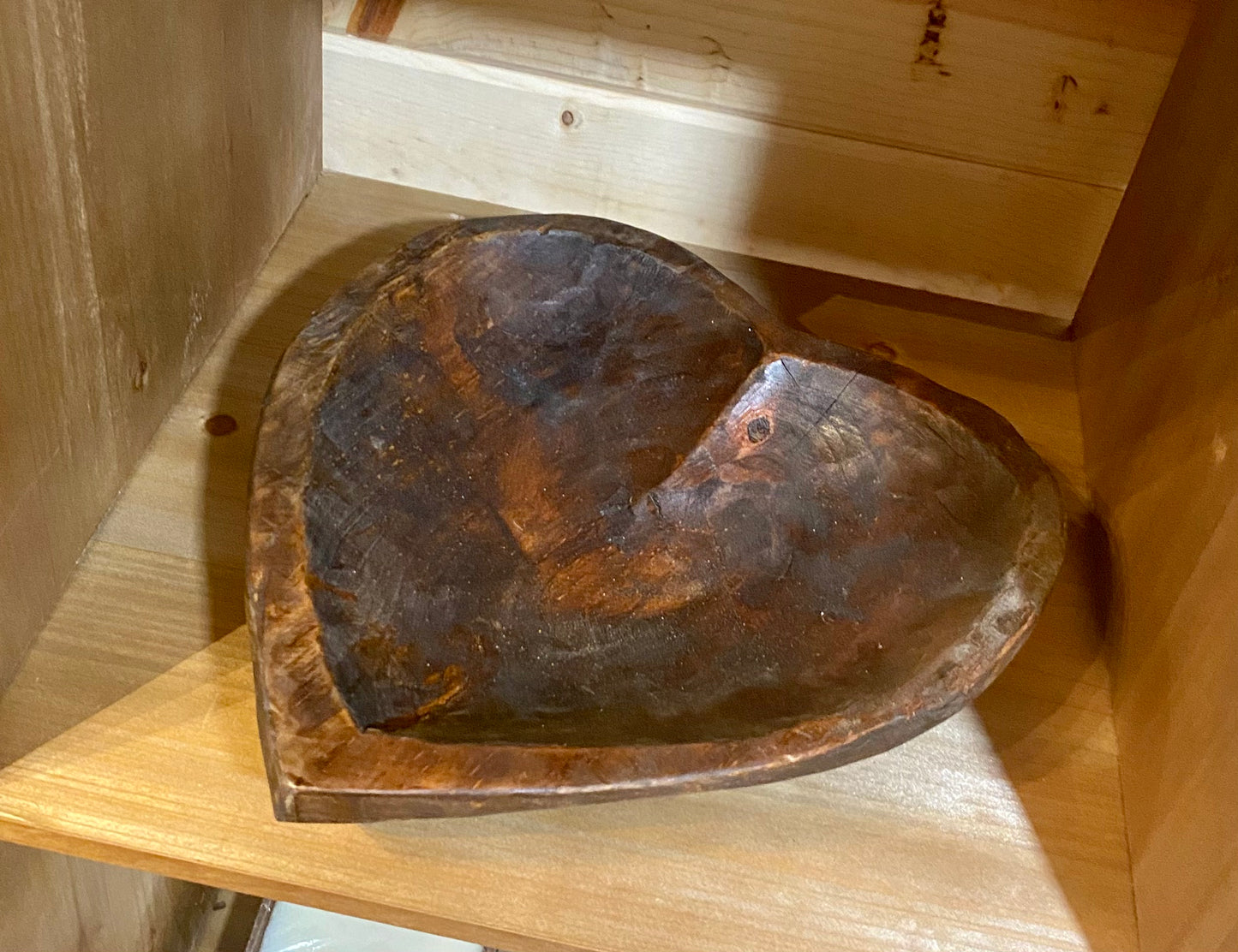 Wood heart bowl