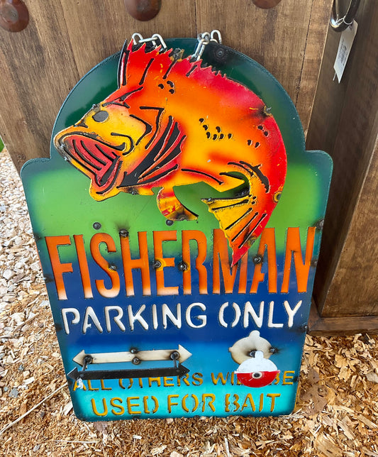 Fisherman Parking only sign