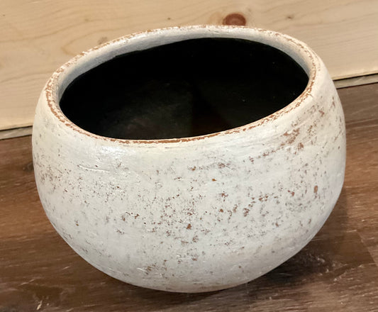 Small round clay pot