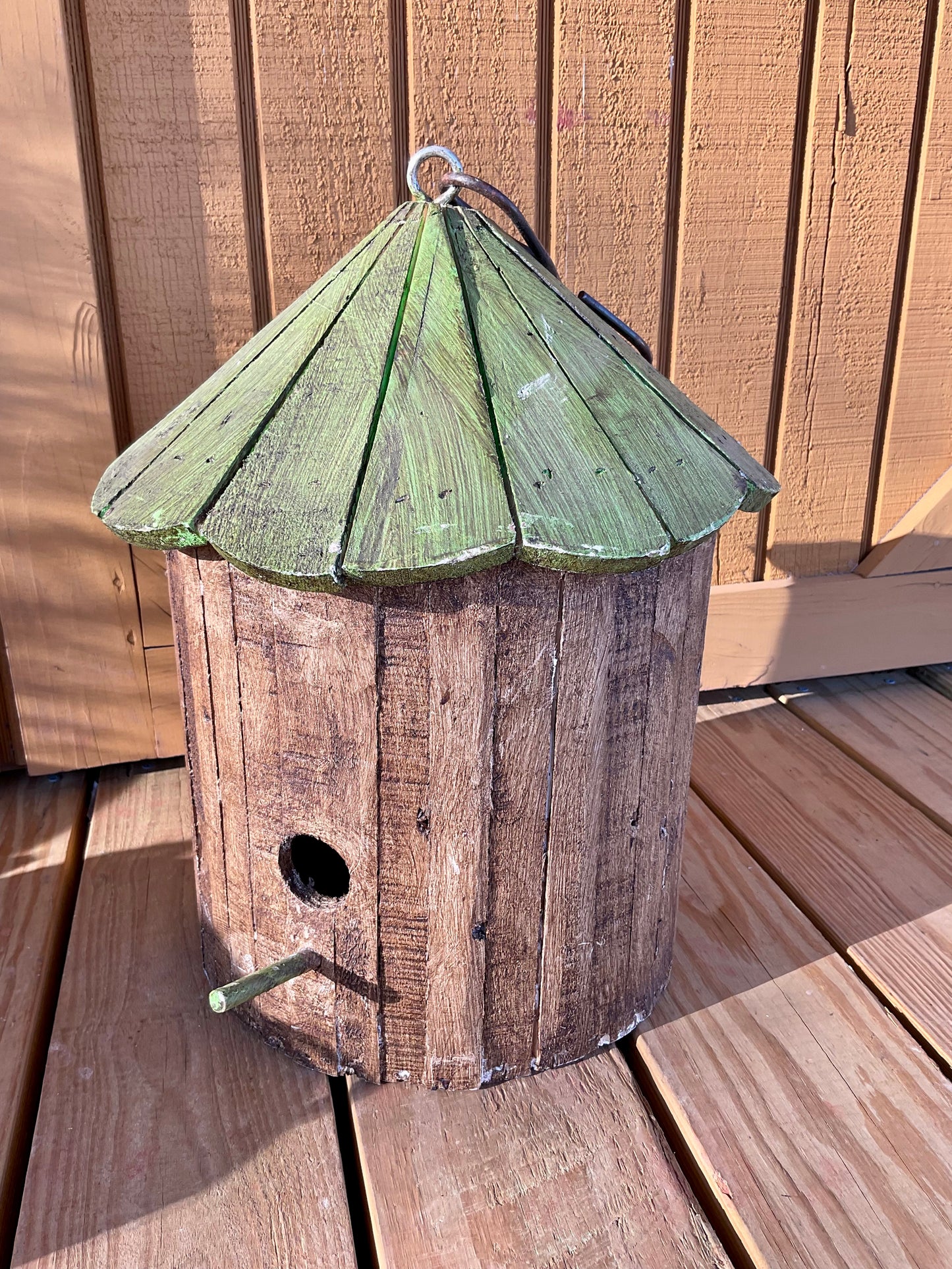 Wooden Mushroom Birdhouse