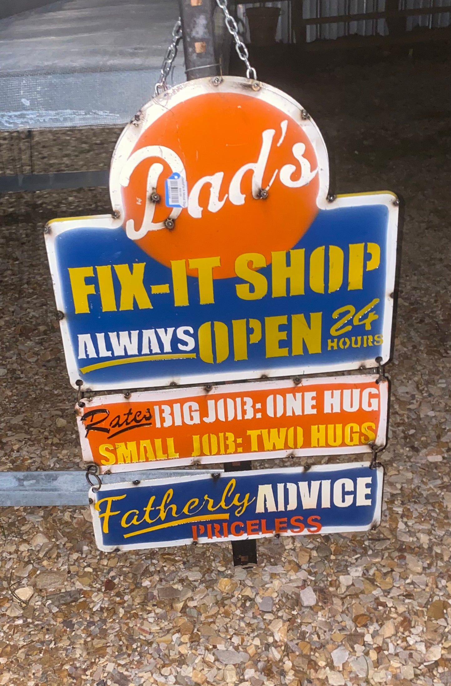 DadsFix It Metal Sign